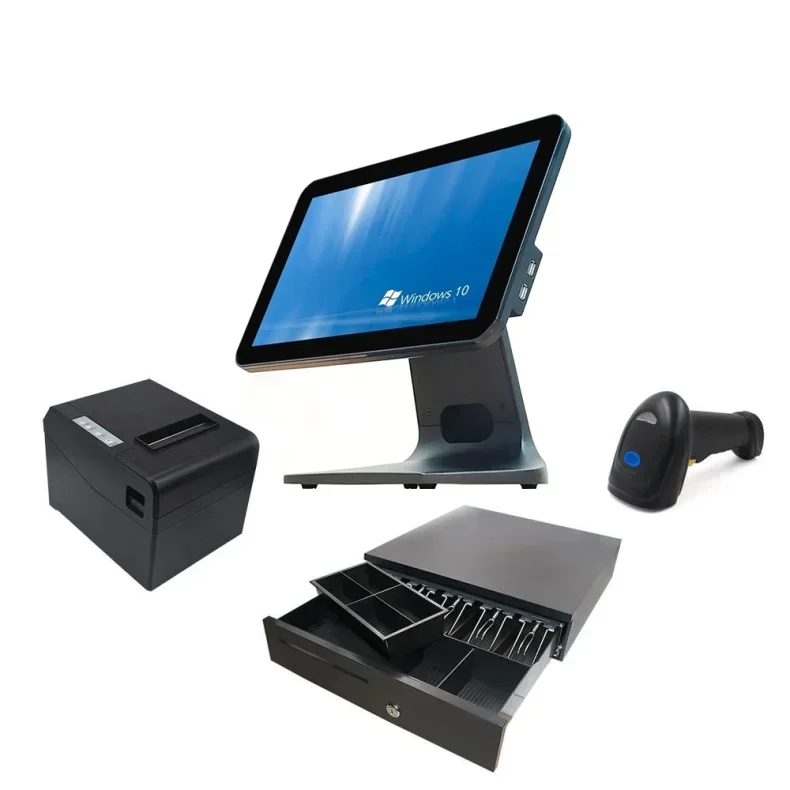 15.6 Inch All-In-One POS Hardware Touch Screen Bill Machine for Cash Register POS System