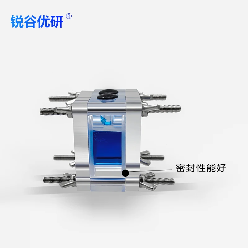 Flow battery test device/air battery mold/transparent circulating electrolytic cell/battery testing