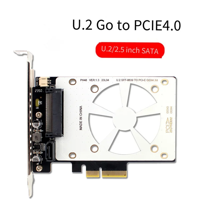 AM-U.2 SSD To PCIE4.0 Riser Card PCI Express 4.0 X4 X8 X16 SFF-8639 Expansion Card As Shown For Windows8/10/Linux
