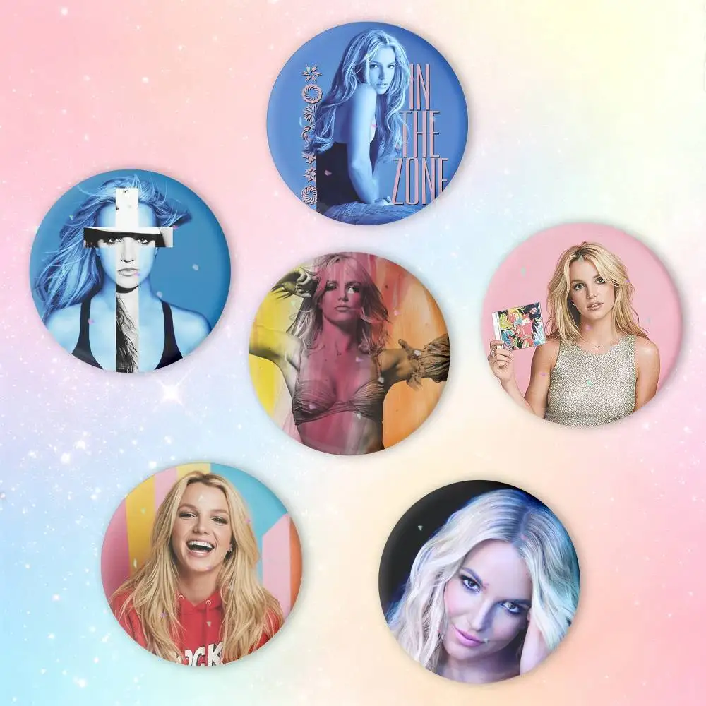 Singer B-Britney Classics S-Spears Button Pins Backpack Clothing Decor Brooch Badge Jewelry Gifts for Kids