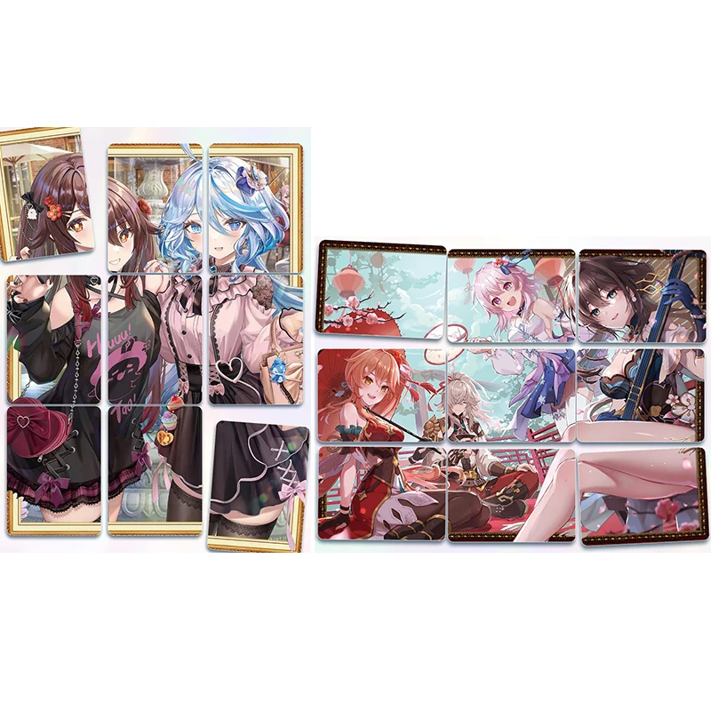 

Anime Goddess Story Flower Girl Puzzle Series Collectible Cards Ganyu Hu Tao Furina Christmas Birthday Gifts Children's Toys