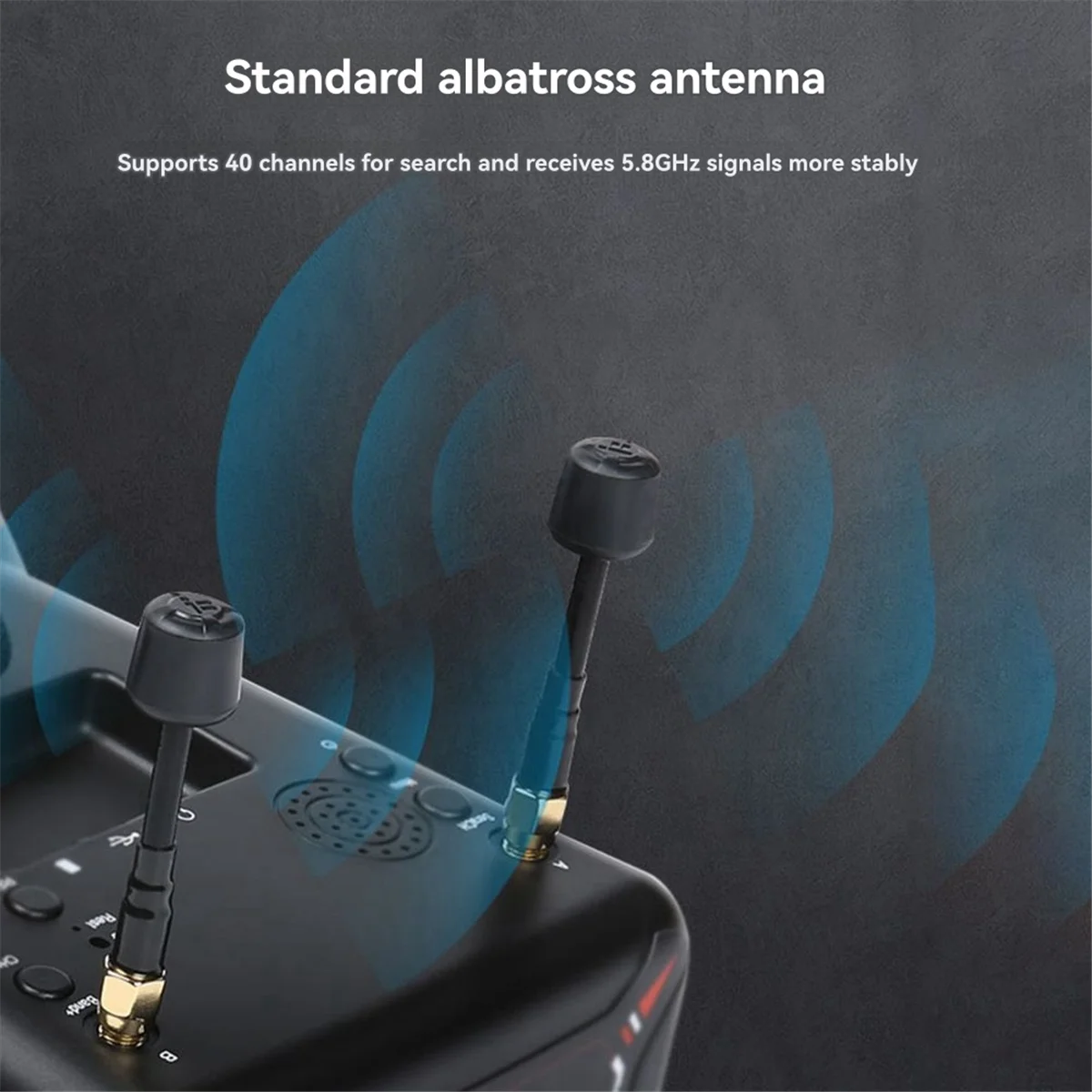 Occhiali FPV A17I da 4,3 pollici 40CH 5,8 GHz con funzione DVR Batteria LIPO incorporata da 3,7 V 2000 mAh per parti di droni FPV RC