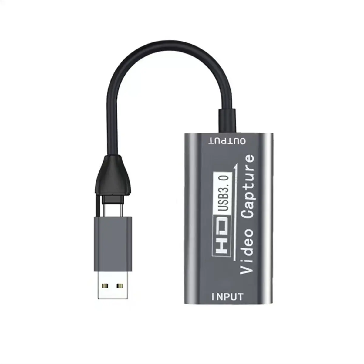 Tarjeta de captura de vídeo USB/USB C con HD 4K a tipo C USB 3,0 convertidor de Audio y vídeo ordenador portátil monitoreo de teléfono inteligente