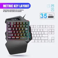 ZLRLMHY RGB Backlit Compact Mini Ultra Portable Mobile Phone Best-selling 35 Key Thin Film One Handed Gaming Keyboard