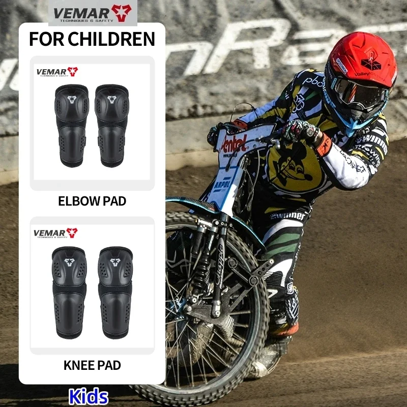 VEMAR New Kids Knee Pads Elbow Pads Toddler Boys Girls Moto Protective Gear Safety Guard for Children's Motorcycle Bike Skating