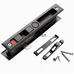 1 Set of Aluminum Alloy Old-fashioned Double-sided Hook Lock Kitchen Bathroom Balcony Sliding Door and Window Long Strip Lock