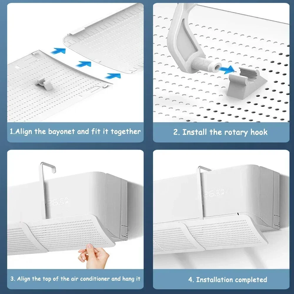 10PCS Wall-mounted Air Conditioner Wind Shield, Universal Air Conditioner Wind Shield, Anti-direct Blowing Air Outlet Baffle