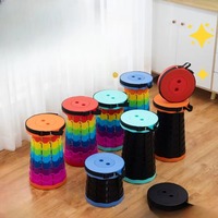Upgraded Foldable Stool Thickened Portable Foldable Stool Retractable Stool for Fishing Hiking Barbecue Party Chair