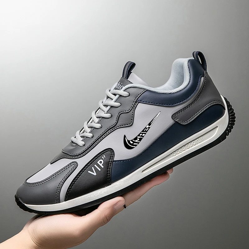 

2025Summer New Breathable Comfortable Lightweight High-Quality Low-Top Full Leather Casual Shoes for Men Two Colors39-44