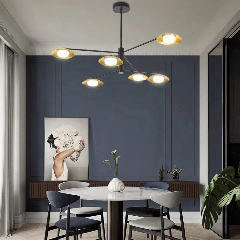 

MZISOSOD Modern Pendant Light for Dining Room Living Room Kitchen Bedroom Indoor Ceiling Hanging Lamp LED Chandelier