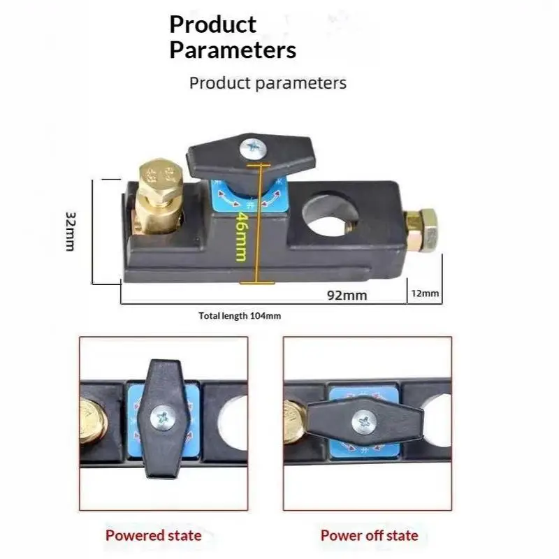 Auto-Batterie-Trennschalter 12V-24V Batterie-Entkopplungsschalter Anti-Leckage-Schalter Schnell-Trennschalter Universell Reines Kupfer Leckageschutz – Detail 11