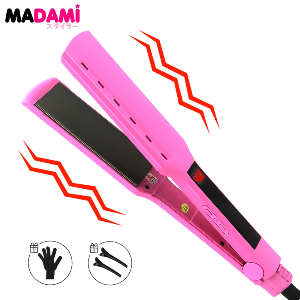 Hair Straightener Curler 480 Degrees High Temperature Titanium Plate Vibrating Flat Iron Keratin Treatment Hair Styling Tool