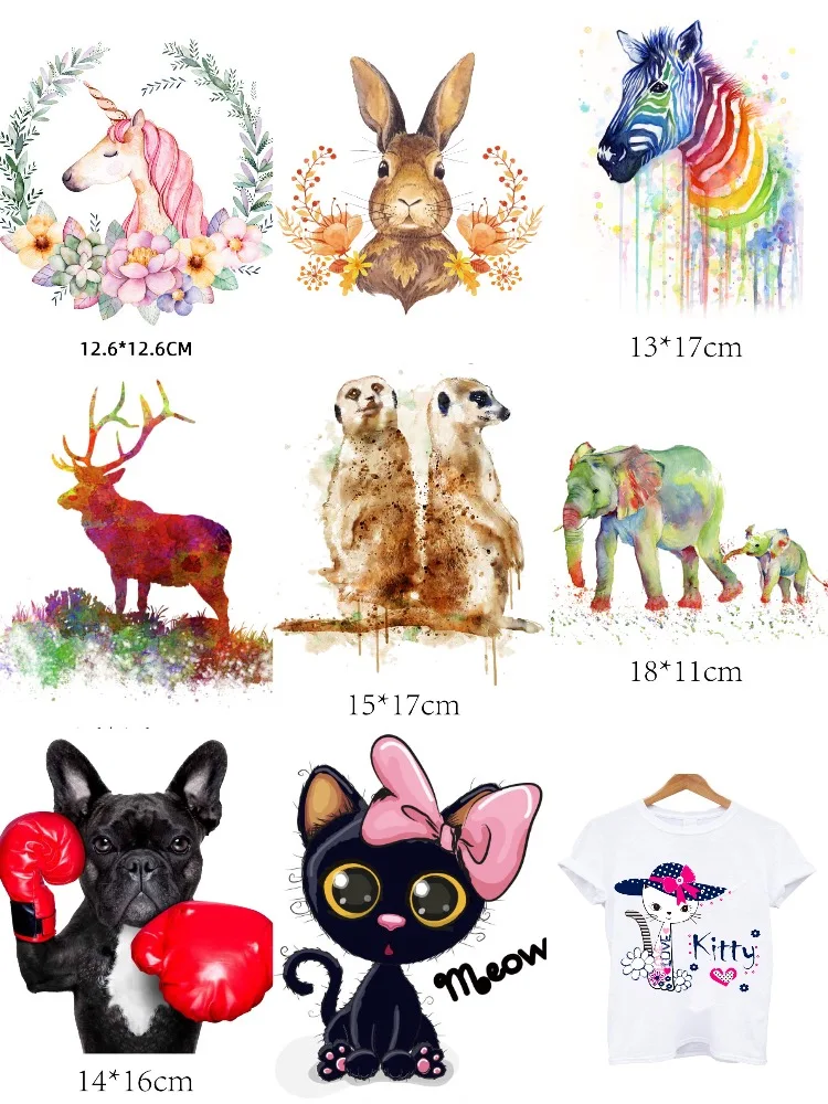 ZOTOONE Animale Sveglio Fiore adesivi per trasferimento di ferro abbigliamento accessori FAI DA TE abiti t-shirt lavabile trasferimento di calore