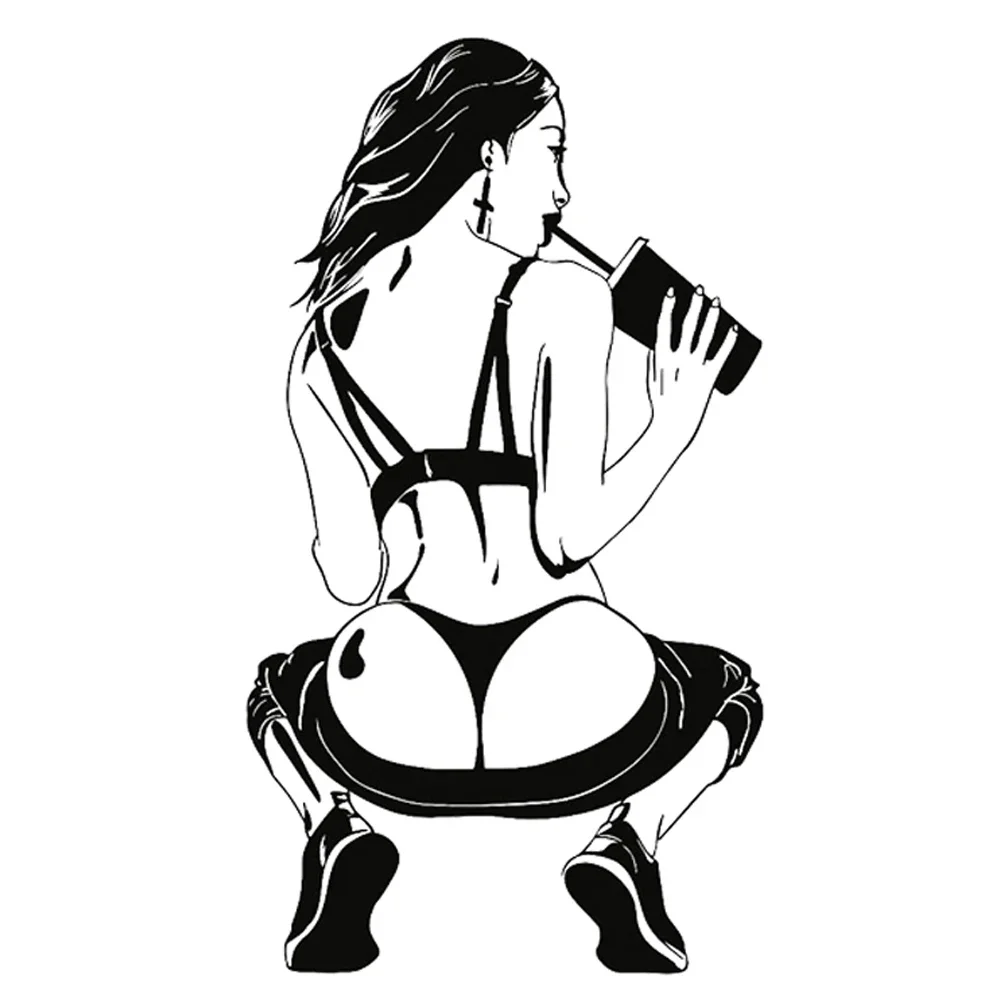 LYKX calcomanías de vinilo que cubren la carrocería del coche, calcomanías de chica atractiva, para Bmw, Audi, Jeep, Nissan, Yamaha, Honda, Husqvarna