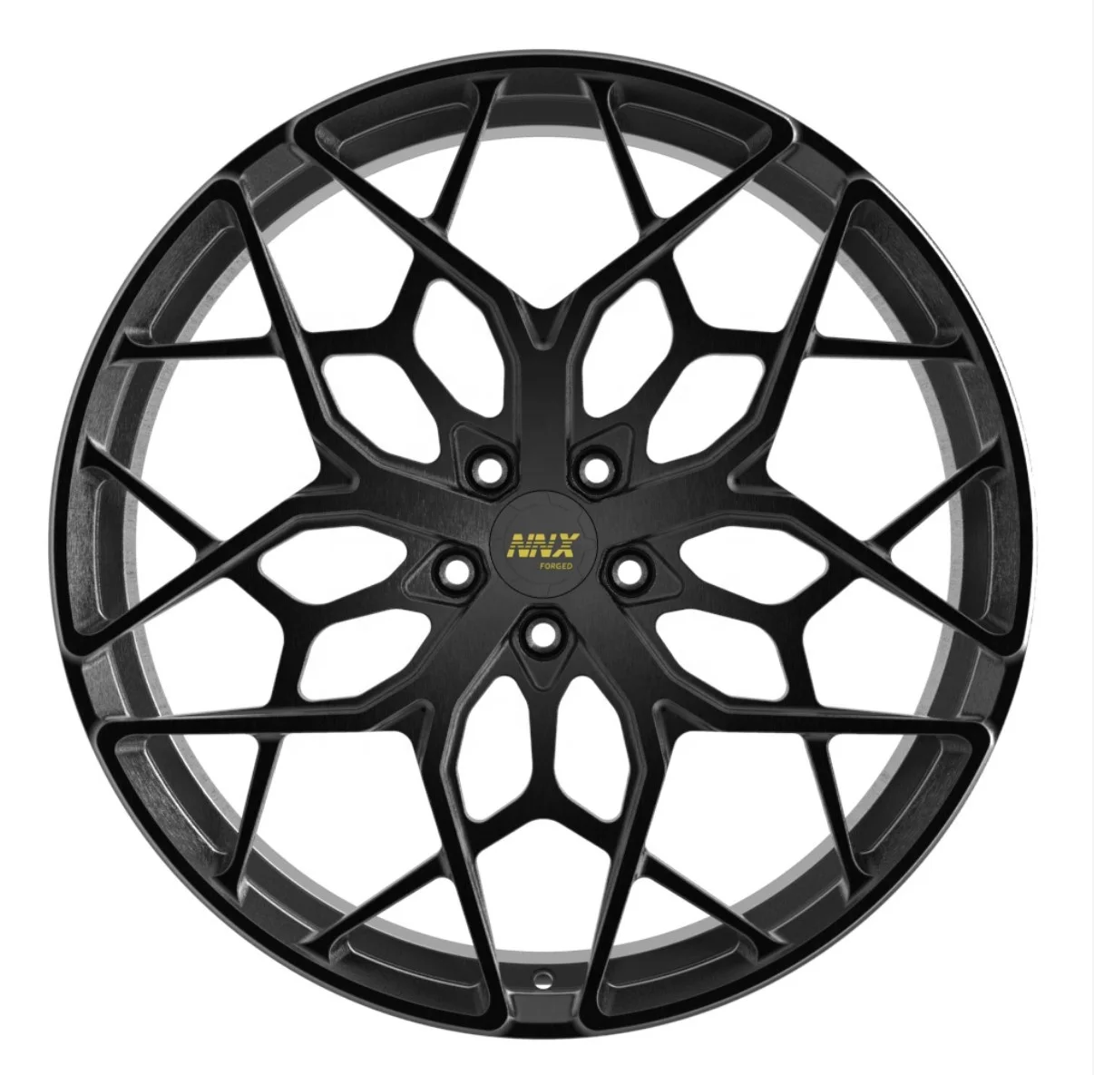 Aluminum matt black 4x108/100 5x100/114.3 15 16 17 18 inch passenger car alloy wheels made in China