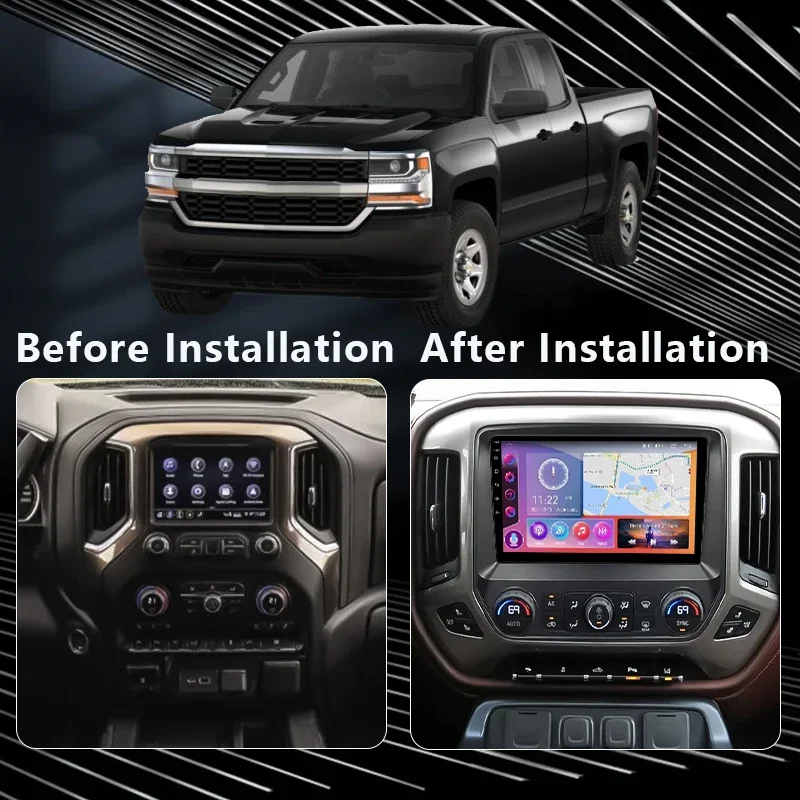 QSZN For Chevrolet Silverado GMC Sierra 2014-2018 Android 13 Car Radio Multimedia Stereo Player WiFi GPS Navigation No 2din DVD