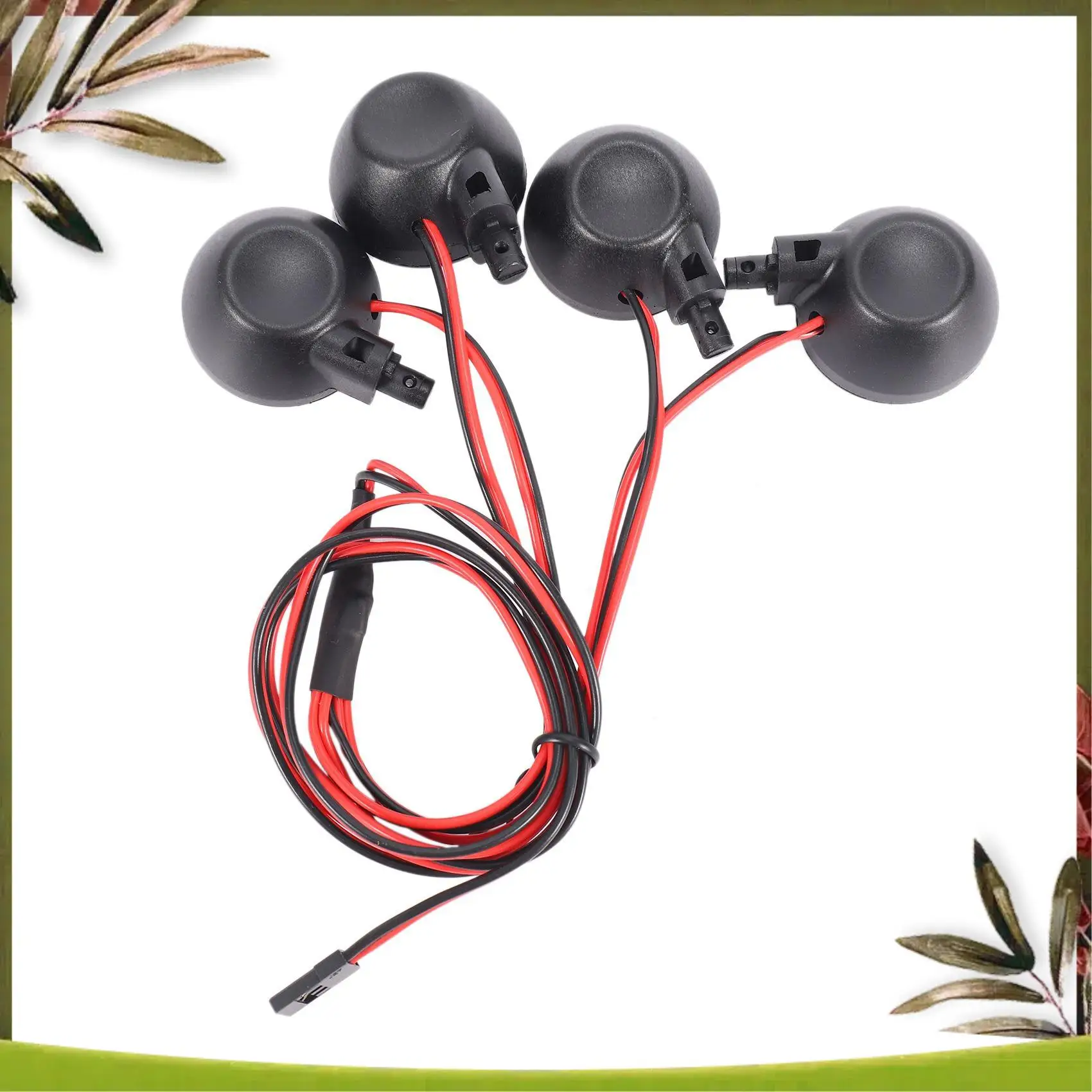 Kit récepteur de 4 lumières LED ABOU-2X, coque en plastique, phares Lotus pour moteur 1/5 HPI BAJA Rovan King 5B