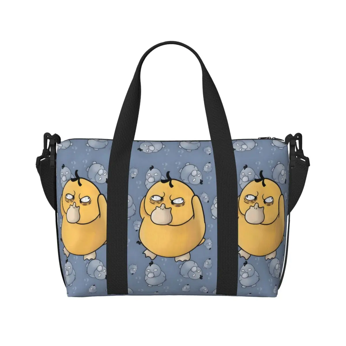 

Большая большая сумка-тоут P-Psyducks для женщин, сумка для покупок в стиле аниме, пляжная дорожная сумка для спортзала