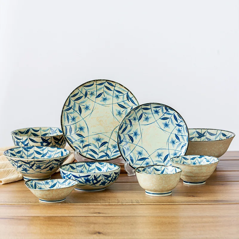 

Yellow mud Platycodon series, underglaze ceramic tableware, Japanese rice bowls and plates