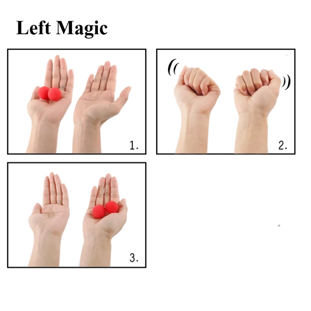 Boule éponge à doigt 2.5cm/3.5cm/4.5cm, 10 pièces, tours de magie, Illusion de magicien classique, comédie, carte de scène en gros plan, accessoires magiques
