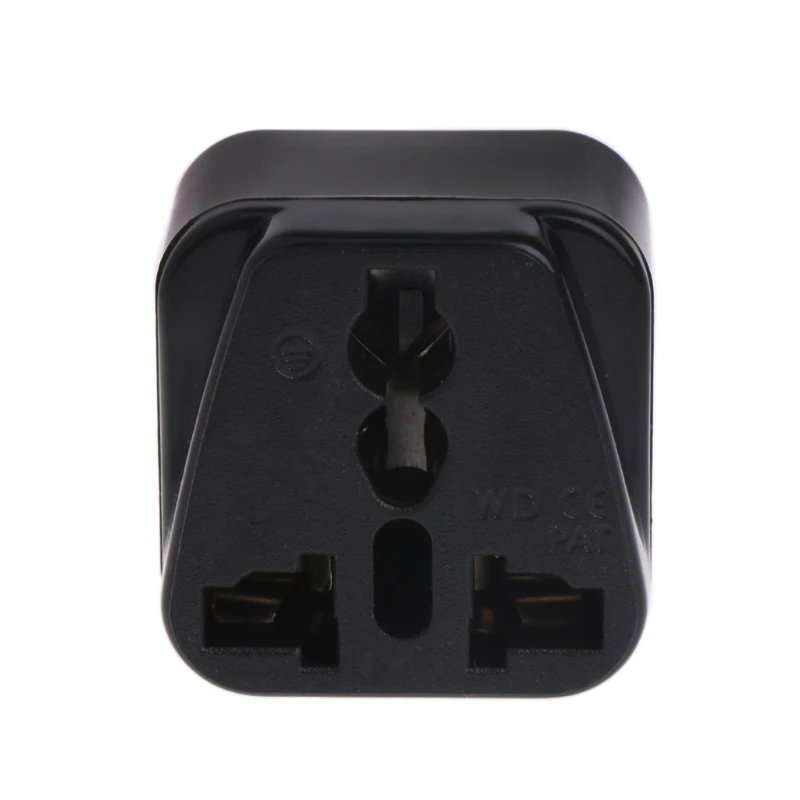 IEC 320 C14 a adaptador corriente universal, conector clavija alimentación negro