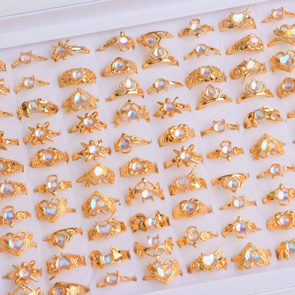 10/20/قطعة/الوحدة موضة سحر لامعة حجر الراين خواتم الاصبع للنساء مزيج نمط بسيط الزفاف المشاركة مجوهرات هدايا الحفلات