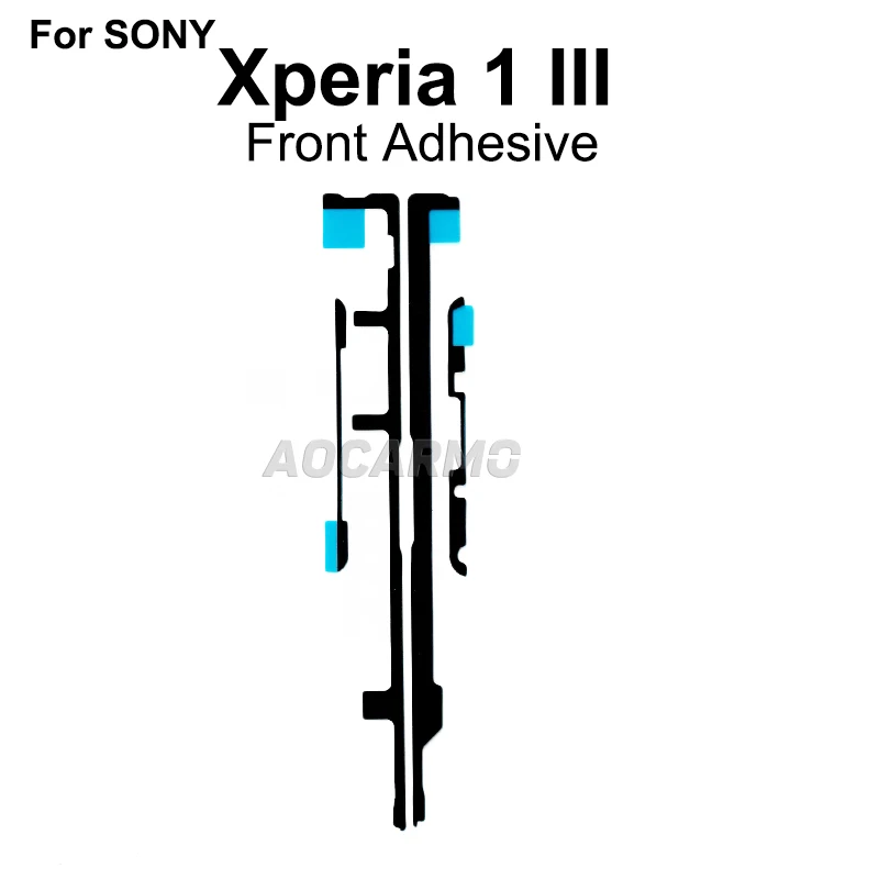 Aocarmo For SONY Xperia 1 III X1iii Front LCD Display Screen Full Set Adhesive Back Cover Rear Housing Battry Sticker Glue Tape