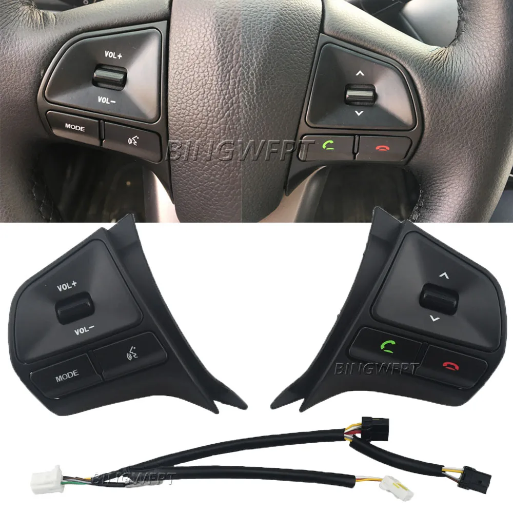 

High Quality Steering Wheel Buttons For Kia Rio 5DOOR 2012-2016 Remote Volume Bluetooth Switches Car Accessories