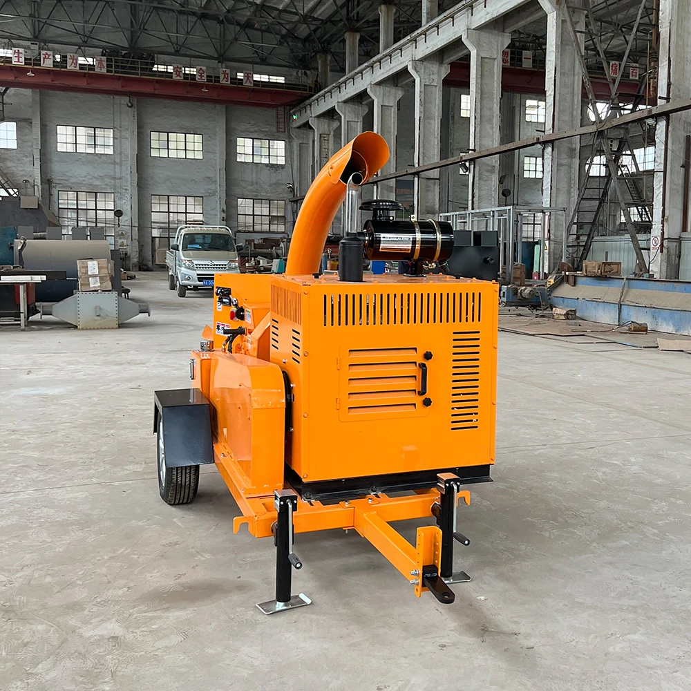 Mobile Home Garden Shredder Wood Tree Branch Crusher Wood Branch Shredder Chipper Cutting Machine Wood Chipper