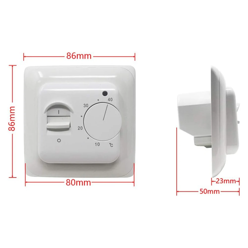 

Electric Floor Heating Room Thermostat Manual Floor Heating Cable Thermostat 220V 16A Temperature Controller Meter With Sensor