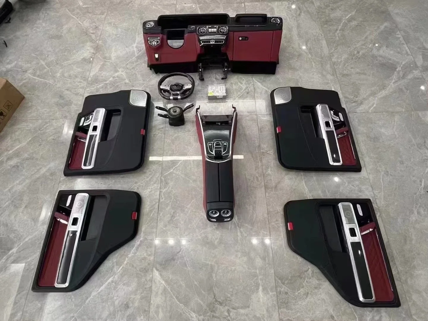 Top Quality G-class W463 W464 Interior Upgrade Kits Modification Interior Modification of Center Console Seat Leather Cover