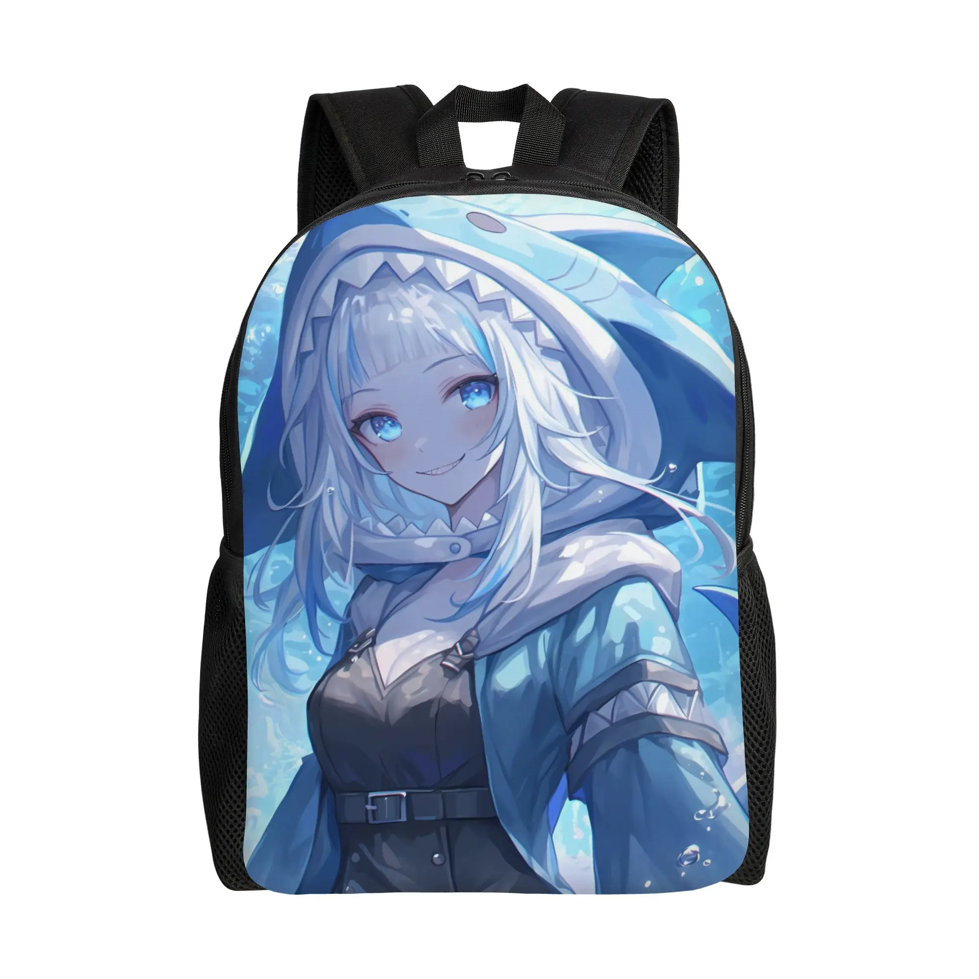 

Рюкзак Gawr Gura Kimono Saba Sameko, молодежный, из полиэстера, для кемпинга, прочный, для отдыха, школьный ранец