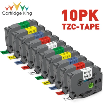 5PK/10PK สําหรับ Brother 12mm TZe เทป TZe231 TZe431 TZe531 TZe631 TZe731 สีดําบนสีขาวสําหรับ Brother P-touch Labeler