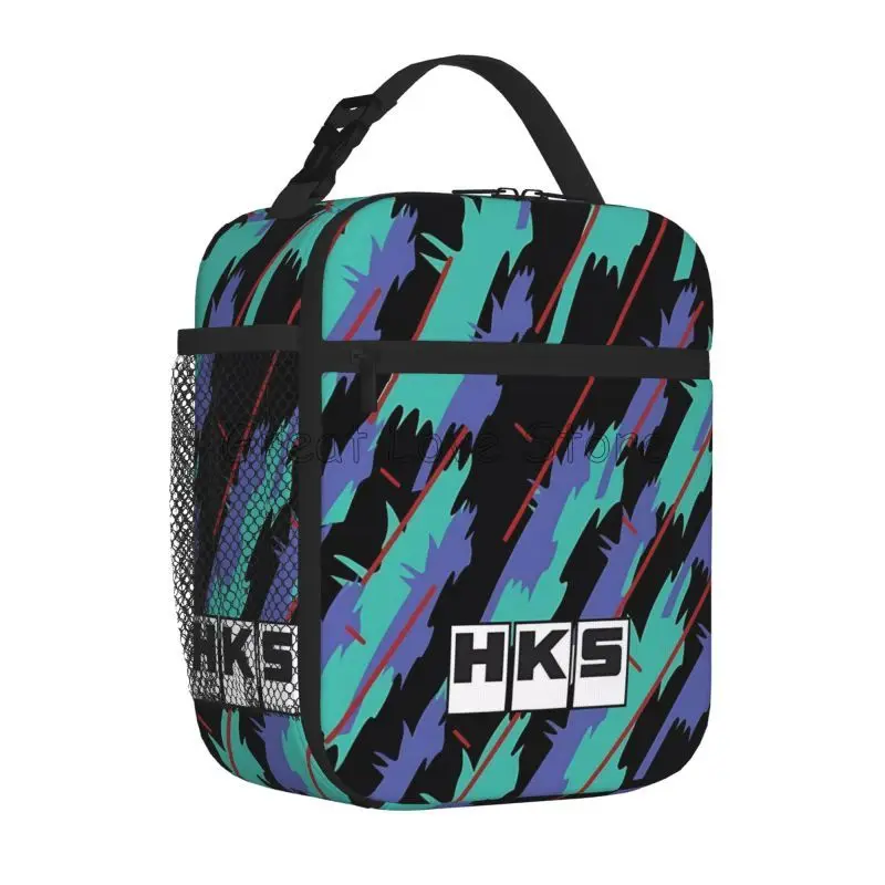 HKS Retro Pattern Insulated Lunch Bag Reusable Leakproof Portable Oxford Thermal Cooler Lunch Bento Box for Work Travel Picnic