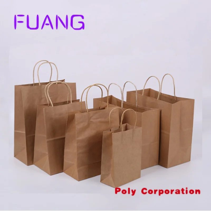 

Custom Custom Printed With Your Own Logo Delivery For food packaging bags Restaurant Takeaway Paper Bags