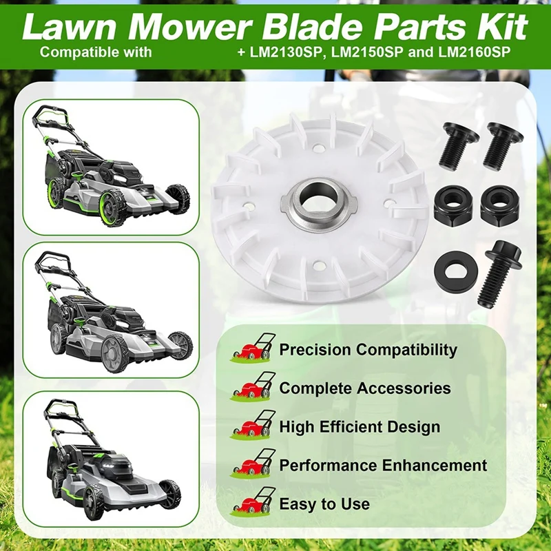 PZHI 21 Inch Lawn Mower Blade Part Kit for EGO Power+ LM2130SP LM2150SP LM2160SP Dual Blades Repair Accessories