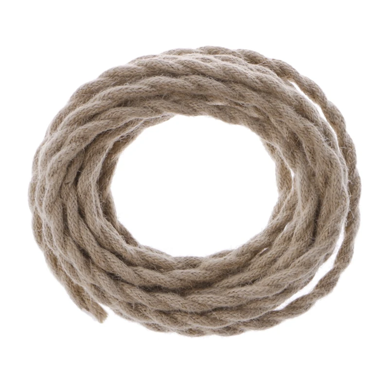 

5 Meters 2x0.75 Vintage Rope Twisted Electric Wire Retro DIY Hemp Braided Electr TOP ones