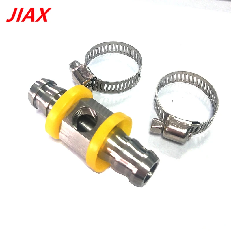High-quality 304 stainless steel T-connector for 1/2-inch General Motors fuel systems, perfect for pressure gauge sensors.