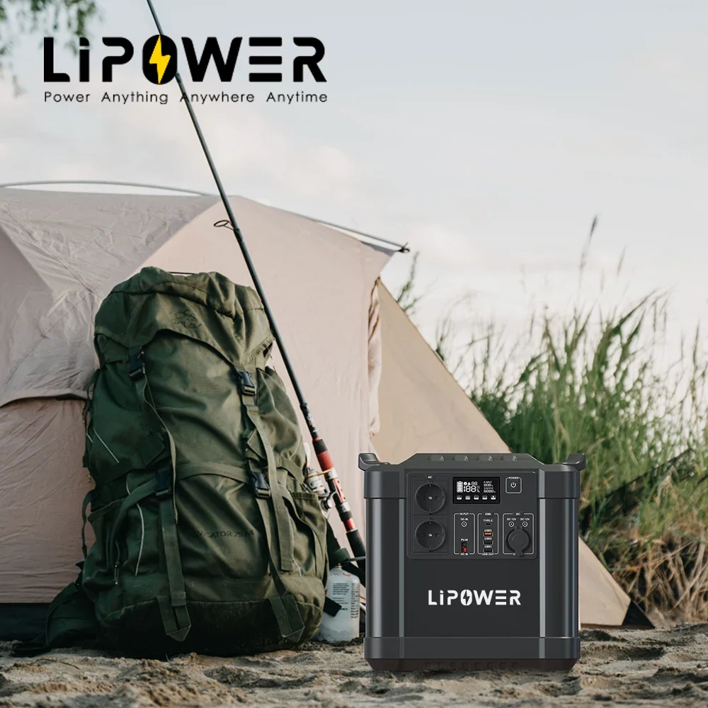 Lipower Energy Storage System 2000W Lifepo4 Battery Outdoor Solar Portable Power Station Generator