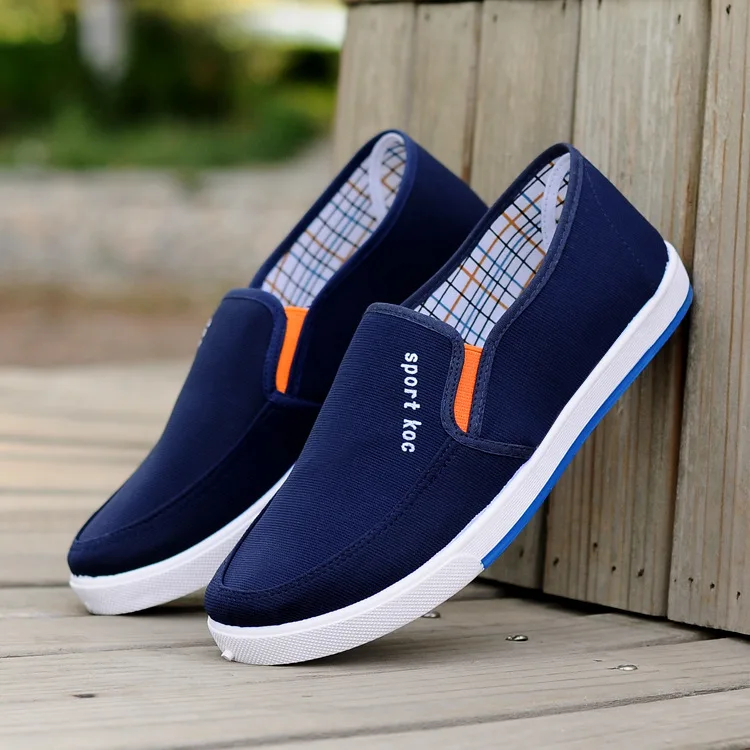 

Old Beijing Men Cloth Shoes Slip-On Casual Breathable Sweat-Absorbing Sneakers Size 39-44