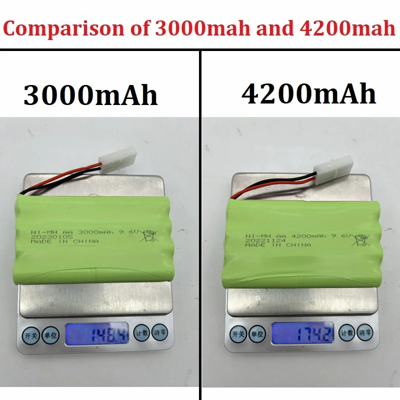 9.6v 4200mah AA Nimh Battery With Kep-2p/Tamiya Connector For Rc toys RC Cars Tanks Robots Gun Boats 9.6v Rechargeable Battery