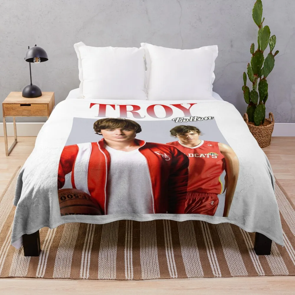 Troy Bolton Throw Blanket Plush Soft Sofa Quilt Blankets