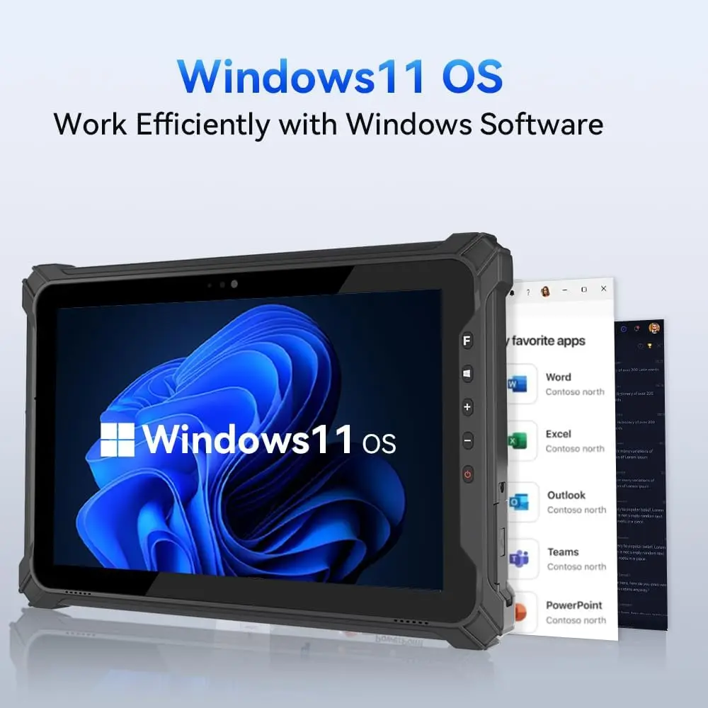 10.1 Inch Windows Rugged Tablets 8GB+128GB WIN 11 PRO Industrial Tablet PC Intel N5100 Work Tablet 4G LTE Business Construction