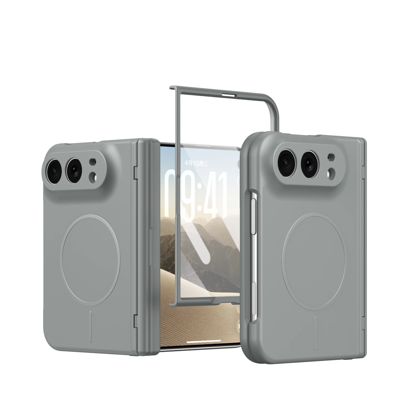 For iPhone Duo Case Ultra-Thin Skin-Friendly Magnetic Wireless Charging With Tempered Glass Shockproof Back Cover Accessories