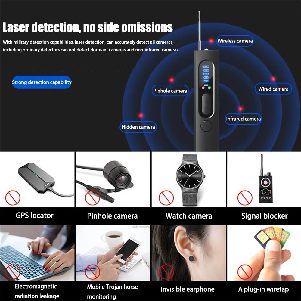 X13 Camera smart detector Wireless signal infrared anti-positioning anti-monitoring anti-tracking anti-camera GPS scanner