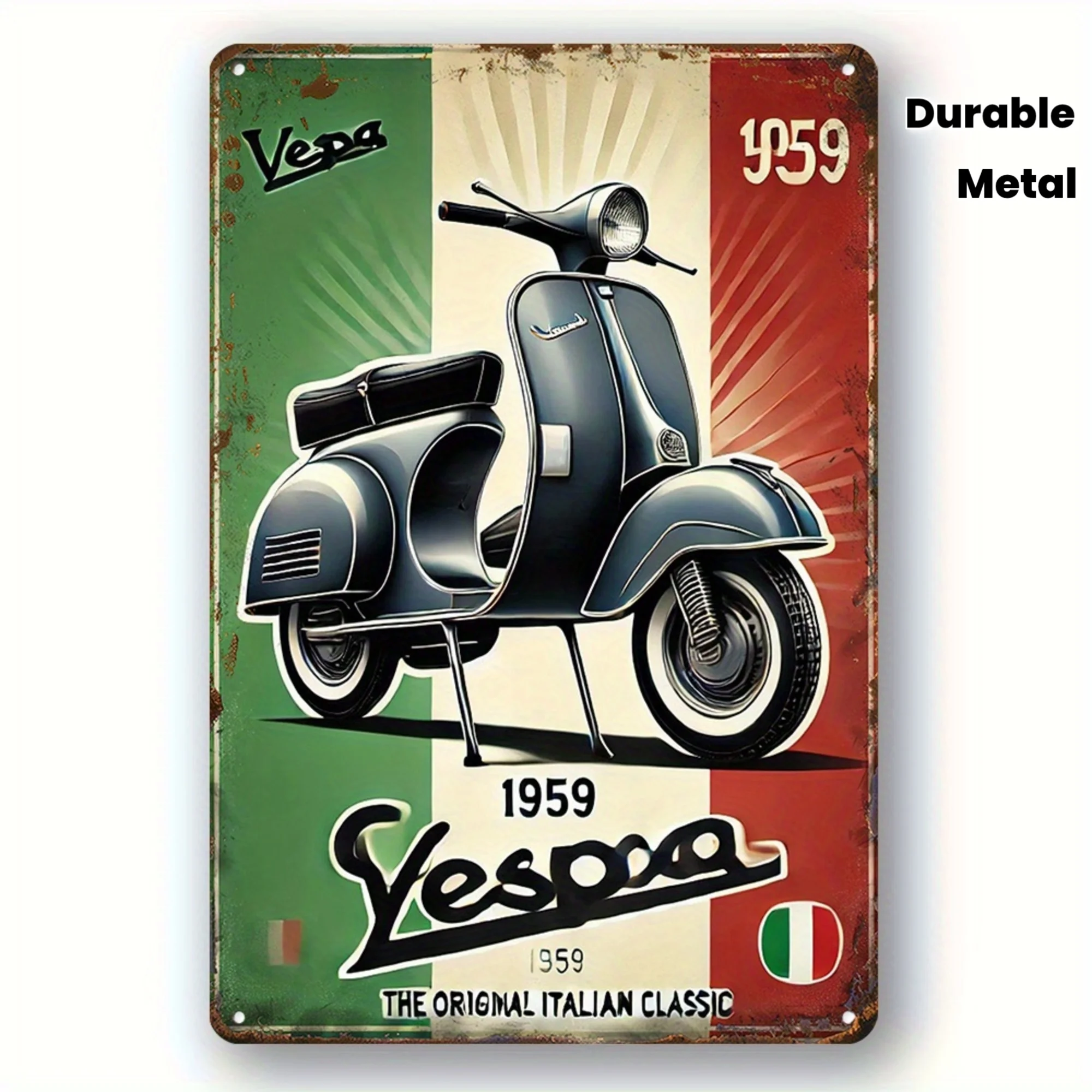Plaque en fer vintage rétro pour scooter italien classique 1959, 20x30cm, pour décoration murale de ferme et de maison
