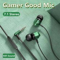 Portable 3.5mm In-ear Headphones Stereo in Ear Wired Headset High Definition Deep Bass Earbuds