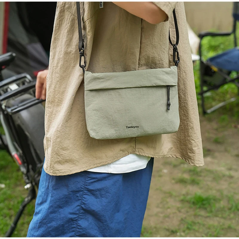 Japanische Unisex-Umhängetasche, ultraleichte Nylon-Polyester-Herren-Outdoor-Sport-Umhängetasche, einfarbige Damen-Umhängetasche – Detail 10