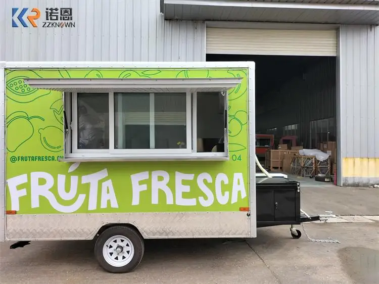 Hot selling The US Standard Mobile Kitchen Street Food Trailer Customized beverage salad concession trailer with logo sticker