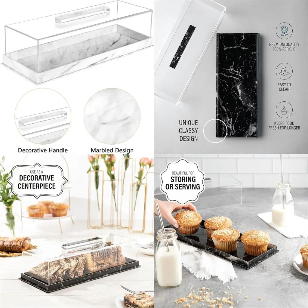 

Elegant Rectangular Cake Display Case Rectangular Cake Tray Cake Display Plate high quality